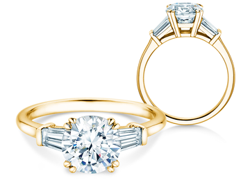 Verlobungsring Brilliant Tapered Baguette Labordiamant