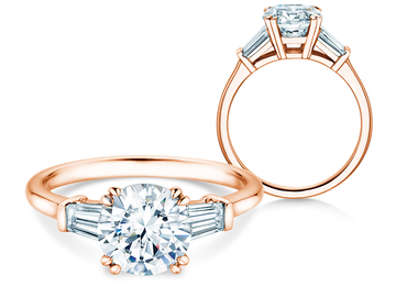 Verlobungsring Brilliant Tapered Baguette Labordiamant