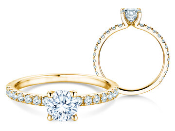 Verlobungsring Classic 4 Pavé Labordiamant