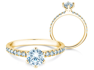 Verlobungsring Classic Pavé Labordiamant