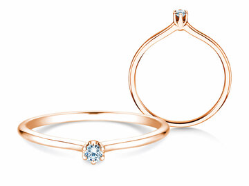 Verlobungsring Royal in Silber 925/- mit Diamant 0,05ct H/SI