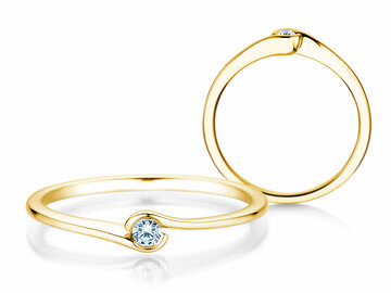 Verlobungsring Touch in Silber 925/- mit Diamant 0,04ct G/SI