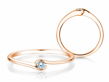 Verlobungsring Touch in Silber 925/- mit Diamant 0,04ct G/SI
