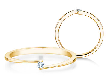 Verlobungsring Vibe in Silber 925/- mit Diamant 0,03ct H/SI