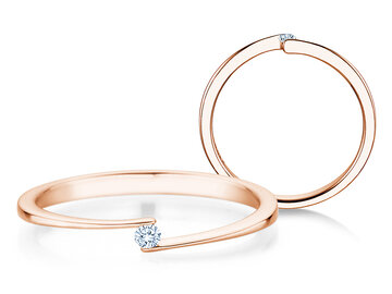 Verlobungsring Vibe in Silber 925/- mit Diamant 0,03ct H/SI