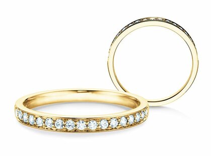 Verlobungsring Alliance in 14K Gelbgold mit Diamanten 0,30ct G/SI