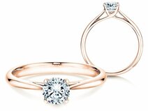 Verlobungsring Delight in 18K Roségold mit Diamant 0,40ct G/SI