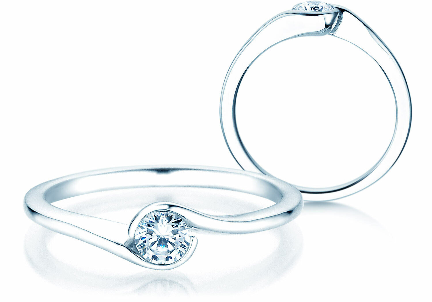 Spannringfassung beim Verlobungsring Touch Spannringfassung beim Verlobungsring Touch