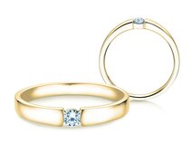 Verlobungsring Infinity Petite in 14K Gelbgold mit Diamant 0,13ct G/SI