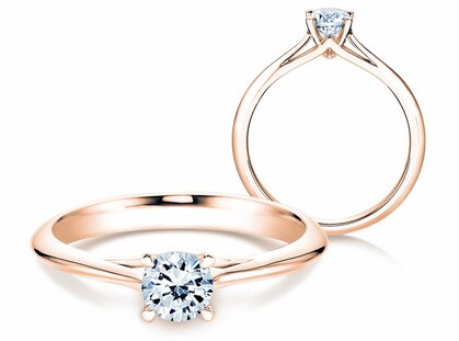 Verlobungsring Heaven 4 in 14K Roségold mit Diamant 0,50ct G/SI