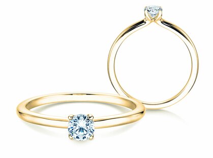 Verlobungsring Classic 4 in 18K Gelbgold mit Diamant 0,25ct G/SI