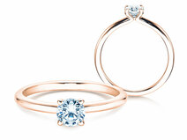 Verlobungsring Classic 4 in 18K Roségold mit Diamant 0,40ct G/SI