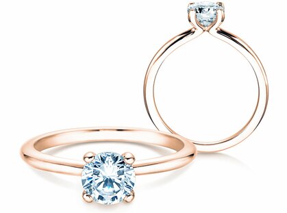 Verlobungsring Classic 4 in 14K Roségold mit Diamant 1,00ct G/SI