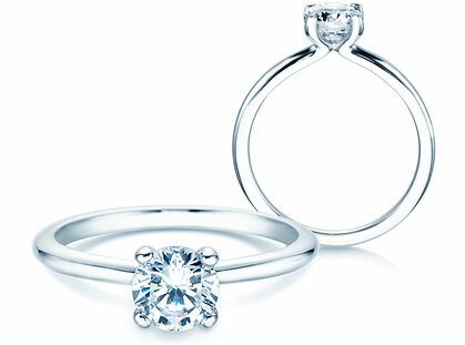 Verlobungsring Classic 4 in Platin 950/- mit Diamant 1,00ct G/SI