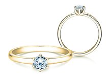 Verlobungsring Melody in 14K Gelbgold mit Diamant 0,50ct G/SI