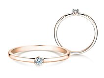 Verlobungsring Melody in 14K Roségold mit Diamant 0,07ct G/SI