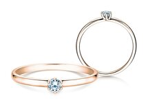 Verlobungsring Melody in 14K Roségold mit Diamant 0,10ct G/SI