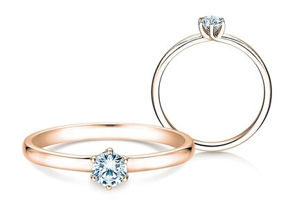 Verlobungsring Melody in 14K Roségold mit Diamant 0,25ct H/SI