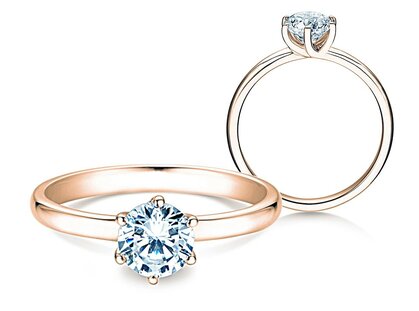 Verlobungsring Melody in 14K Roségold mit Diamant 1,25ct G/SI