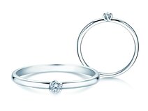 Verlobungsring Melody in Silber 925/- mit Diamant 0,05ct G/SI