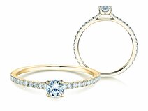 Verlobungsring Pure Diamond in 14K Gelbgold mit Diamanten 0,49ct G/SI