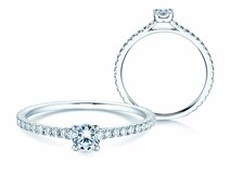 Verlobungsring Pure Diamond in 14K Weißgold mit Diamanten 0,49ct G/SI