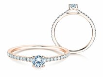 Verlobungsring Pure Diamond in 14K Roségold mit Diamanten 0,54ct G/SI