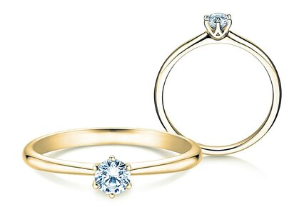 Verlobungsring Spirit in 14K Gelbgold mit Diamant 0,25ct G/SI