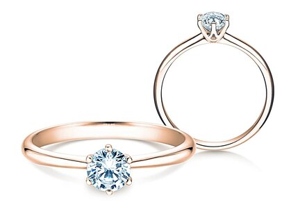 Verlobungsring Spirit in 18K Roségold mit Diamant 0,40ct G/SI