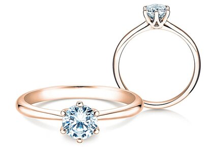 Verlobungsring Spirit in 14K Roségold mit Diamant 1,00ct G/SI