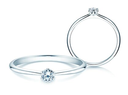 Verlobungsring Spirit in Platin 950/- mit Diamant 0,15ct H/SI