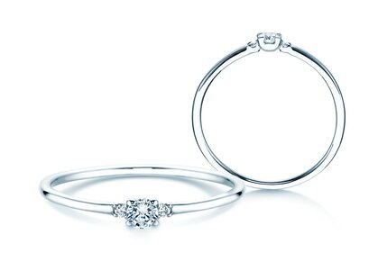 Verlobungsring Glory Petite Diamant in Platin 950/- mit Diamanten 0,10ct G/SI