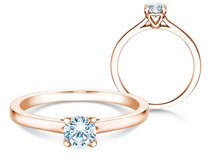 Verlobungsring Romance in 18K Roségold mit Diamant 0,40ct G/SI