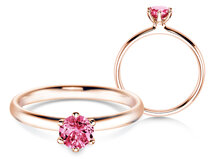 Verlobungsring Classic Colour in 18K Roségold mit Pinker Turmalin 0,50ct