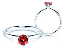 Verlobungsring Classic Colour in Platin 950/- mit Rubin 0,50ct