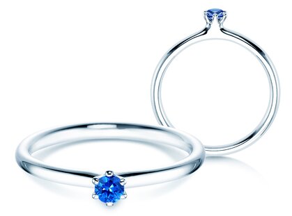 Verlobungsring Classic Colour in Platin 950/- mit Saphir 0,05ct