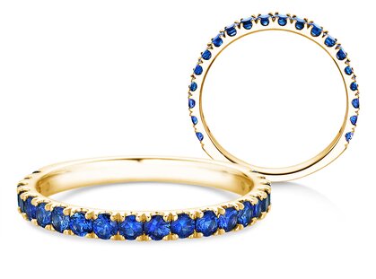 Verlobungsring  Dusk mit Farbedelstein in 14K Gelbgold mit Saphir 0,96ct