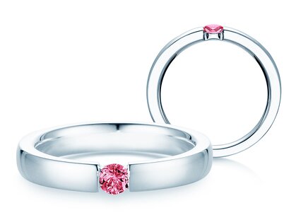 Verlobungsring Infinity Colour in Platin 950/- mit Pinker Turmalin 0,25ct