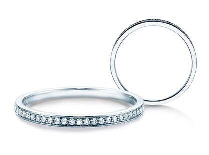 Verlobungsring Alliance in Platin 950/- mit Diamanten 0,125ct G/SI