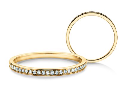 Verlobungsring Alliance in 14K Gelbgold mit Diamanten 0,21ct G/SI