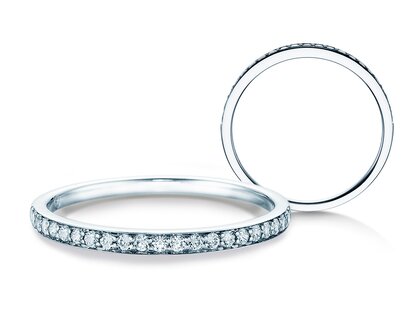 Verlobungsring Alliance in 14K Weißgold mit Diamanten 0,21ct G/SI