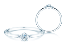 Verlobungsring Glory Petite Oval Cut in Platin 950/- mit Diamanten 0,20ct G/SI