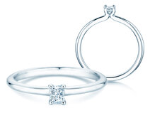 Verlobungsring Radiant Clean in Platin 950/- mit Diamant 0,23ct G/SI