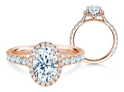 Verlobungsring Pure Emotion in 14K Roségold mit Diamanten 0,61ct G/SI