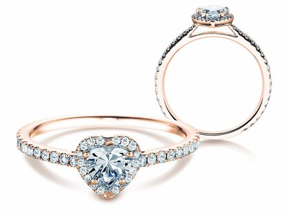 Verlobungsring Pure Love in 14K Roségold mit Diamanten 0,62ct G/SI