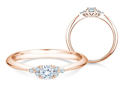 Verlobungsring Glory Diamond in 18K Roségold mit Diamanten 0,21ct G/SI