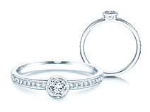 Verlobungsring Eternal Pavé in Platin 950/- mit Diamanten 0,40ct G/SI