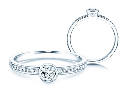 Verlobungsring Eternal Pavé in Platin 950/- mit Diamanten 0,40ct G/SI