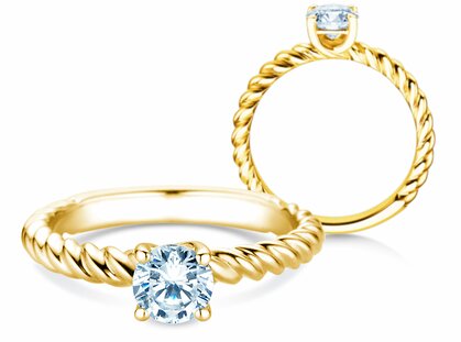 Verlobungsring Classic Loop in 14K Gelbgold mit Diamant 1,00ct G/SI