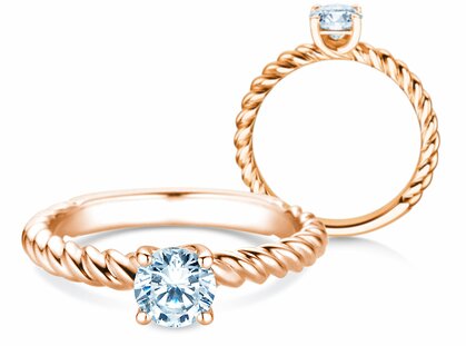 Verlobungsring Classic Loop in 14K Roségold mit Diamant 1,00ct G/SI